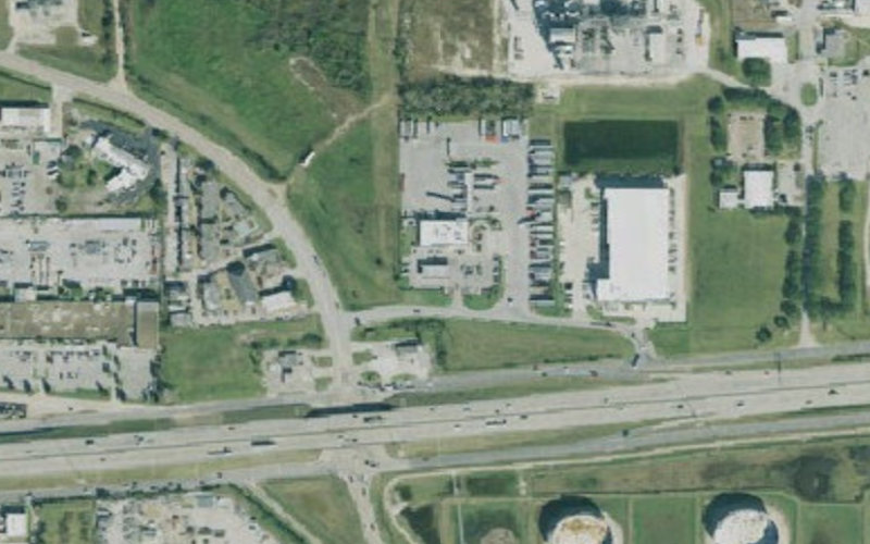 Aerial view of Flying J Travel Center #1057 - Pasadena