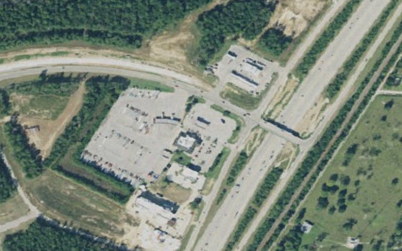 Aerial view of Flying J Travel Center #734 - New Caney