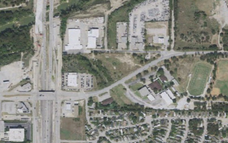 Aerial view of J Munoz Truck Parking