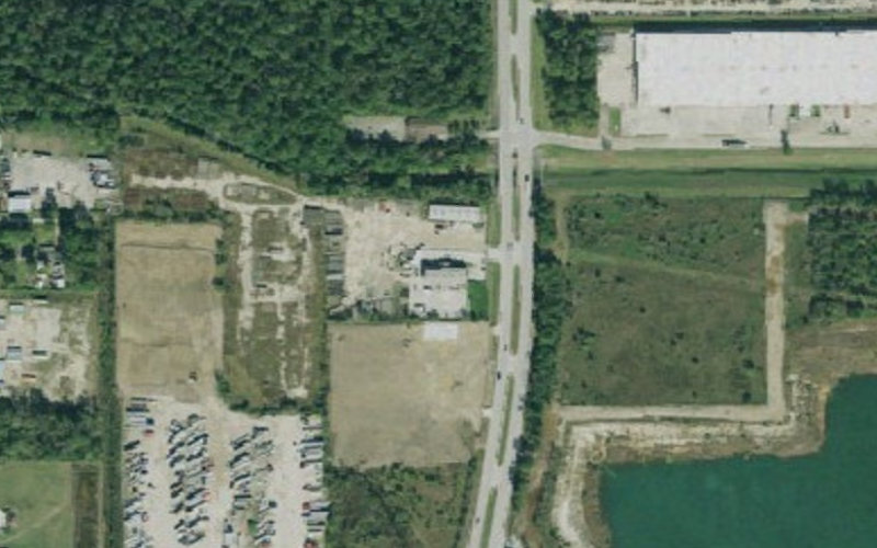 Aerial view of Mesa Truck Parking - Houston IOS Yard
