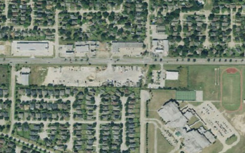 Aerial view of Riggy's Truck Parking - Katy Clay Road